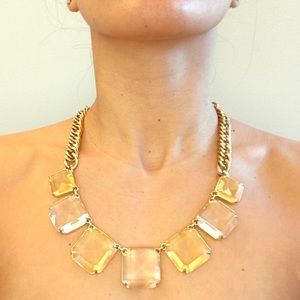 Multicolor gemstone necklace.